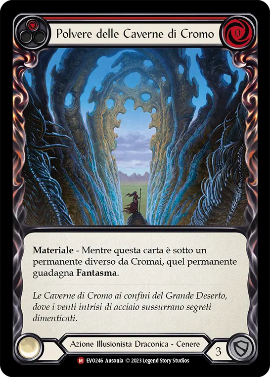 Card: Dust from the Chrome Caverns (red)