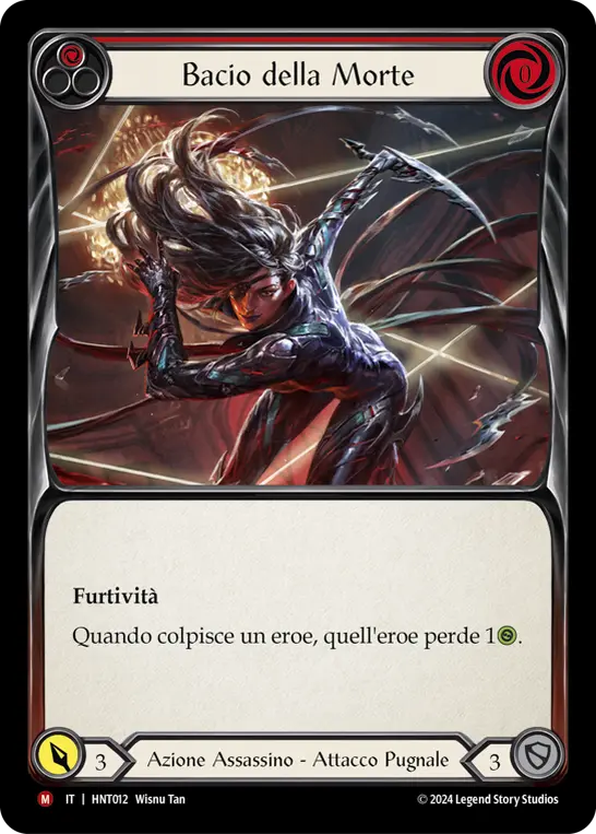 Card: Kiss of Death (red)