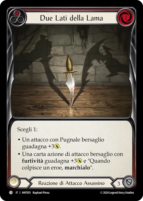 Card: Two Sides to the Blade (red)