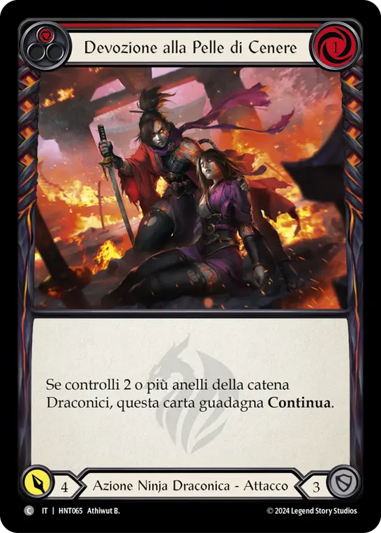 Card: Cinderskin Devotion (red)