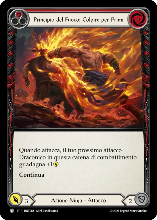 Card: Fire Tenet: Strike First (red)