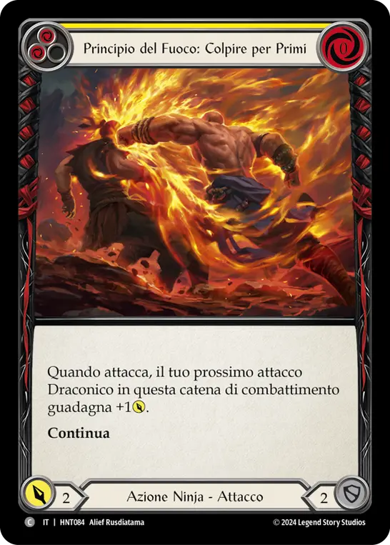 Card: Fire Tenet: Strike First (yel)