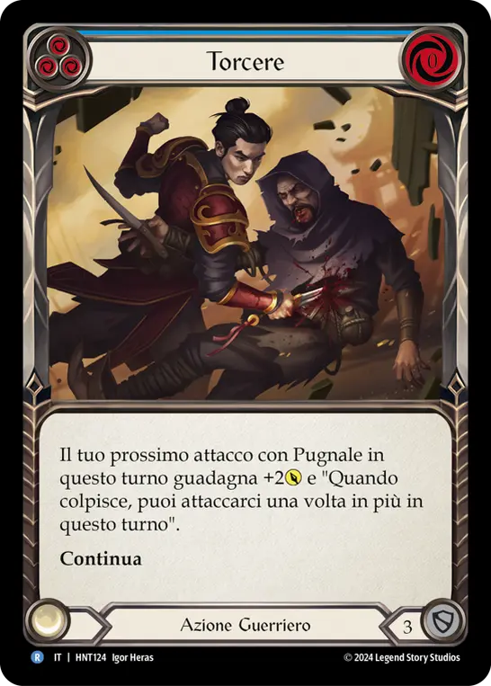 Card: Twist and Turn (blu)
