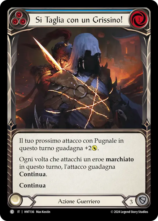 Card: Knife through Butter (blu)