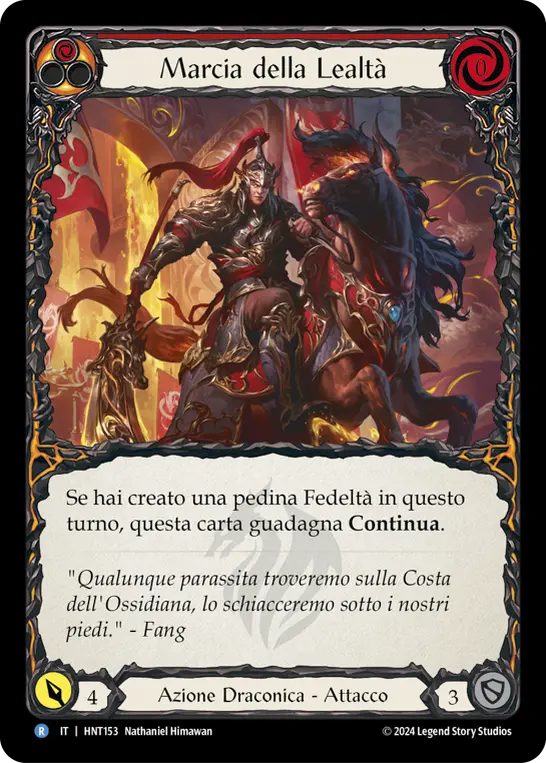 Card: March of Loyalty (red)
