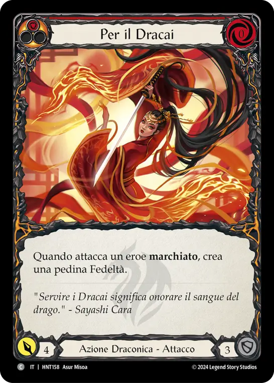 Card: For the Dracai (red)