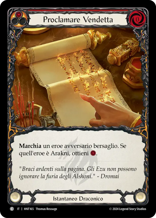 Card: Proclaim Vengeance (red)