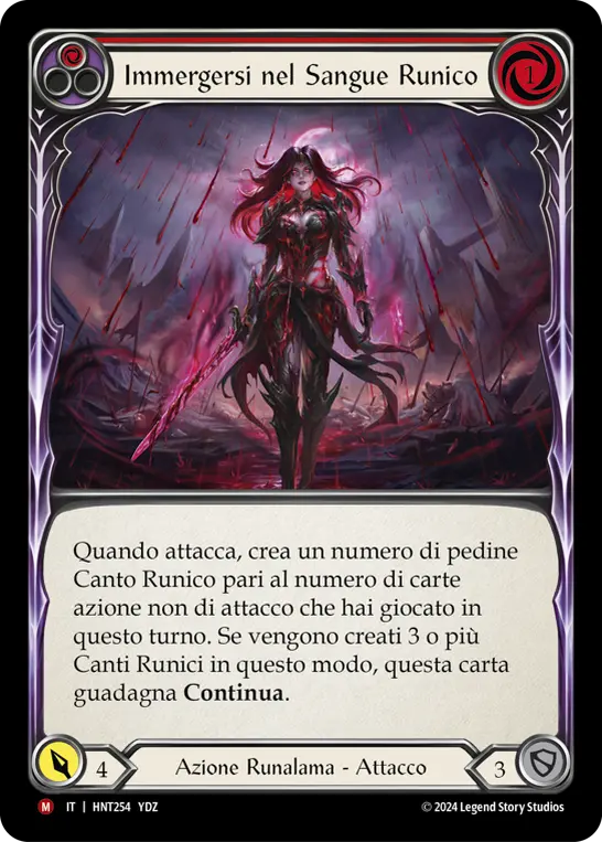 Card: Douse in Runeblood (red)