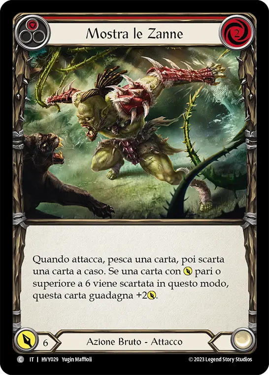 Card: Bare Fangs (red)