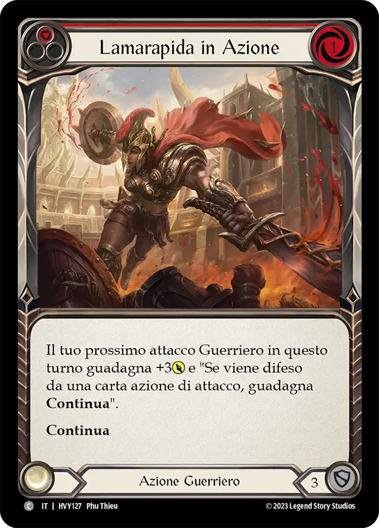 Card: Engaged Swiftblade (red)