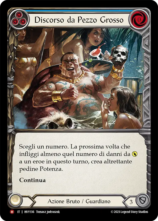 Card: Talk a Big Game (blu)