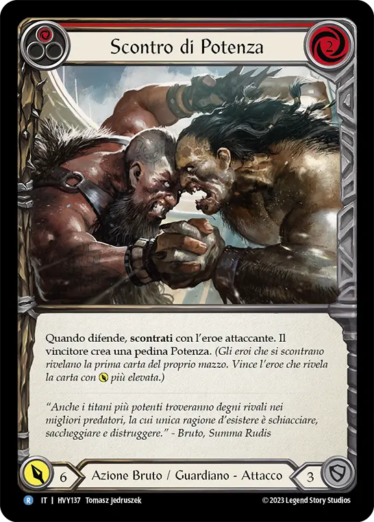 Card: Clash of Might (red)
