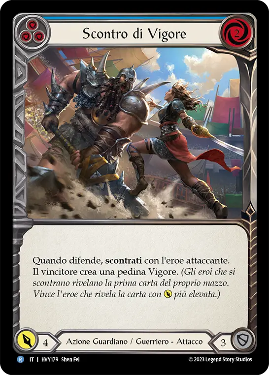 Card: Clash of Vigor (blu)