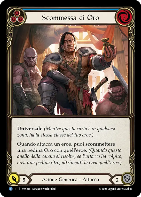 Card: Wage Gold (blu)