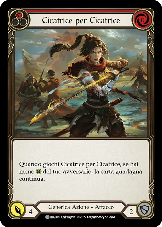 Card: Scar for a Scar (red)