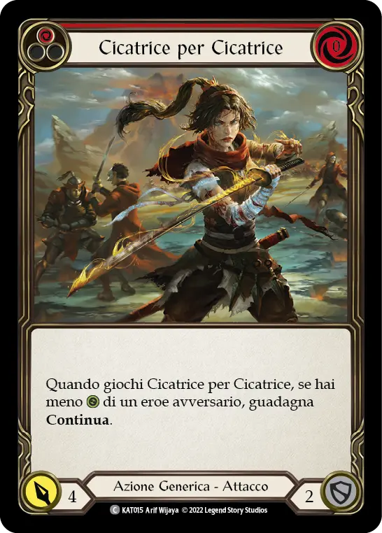 Card: Scar for a Scar (red)