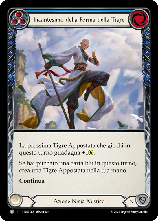 Card: Tiger Form Incantation (blu)