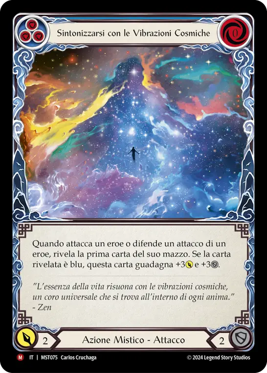 Card: Attune with Cosmic Vibrations (blu)