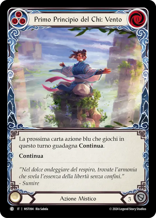 Card: First Tenet of Chi: Wind (blu)