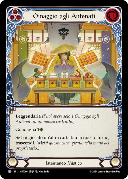 Card: Homage to Ancestors (blu)