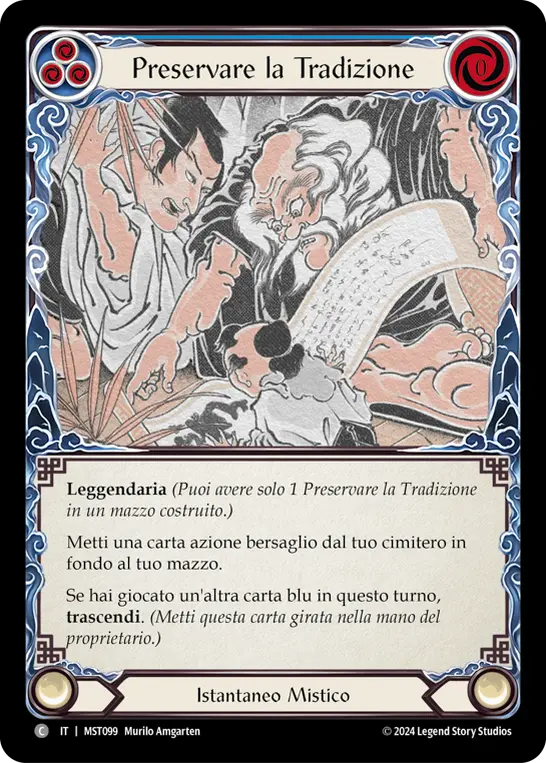 Card: Preserve Tradition (blu)