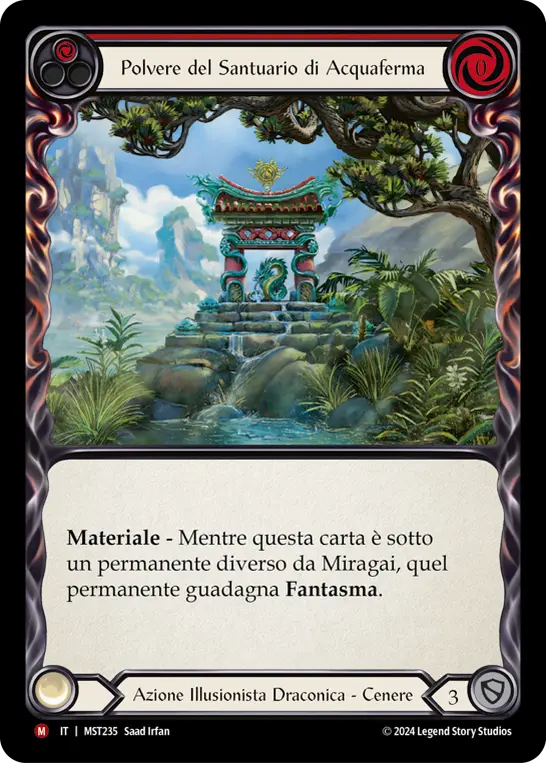 Card: Dust from Stillwater Shrine (red)