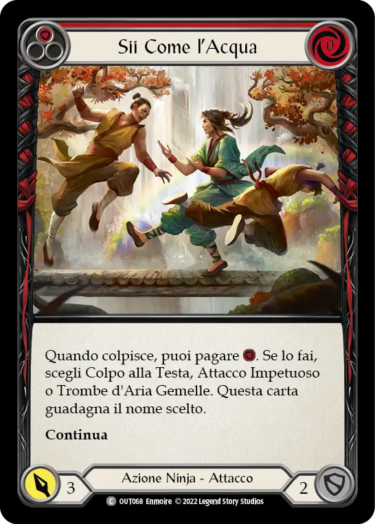 Card: Be Like Water (red)