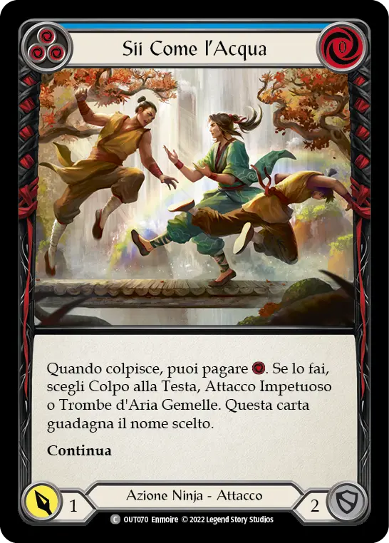 Card: Be Like Water (blu)