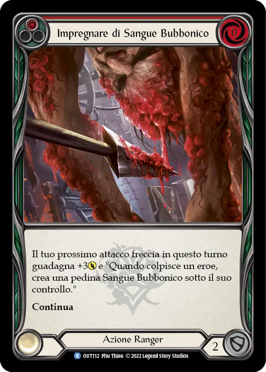 Card: Lace with Bloodrot (red)
