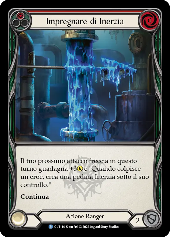 Card: Lace with Inertia (red)