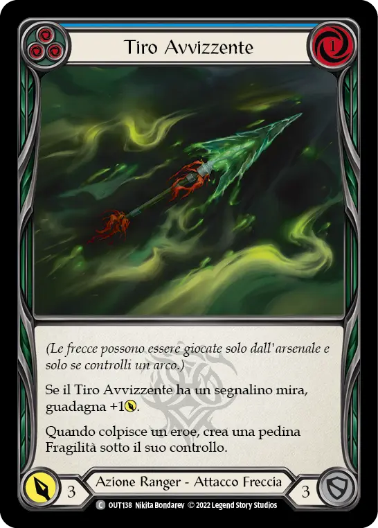 Card: Withering Shot (blu)