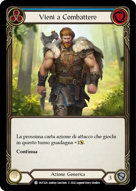 Card: Come to Fight (blu)
