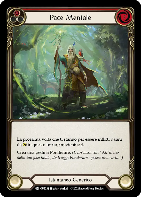 Card: Peace of Mind (red)