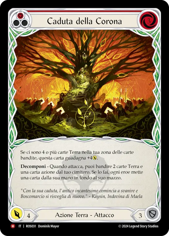 Card: Felling of the Crown (red)