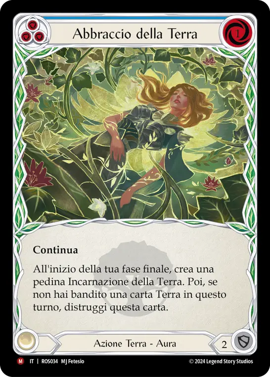 Card: Earth's Embrace (blu)