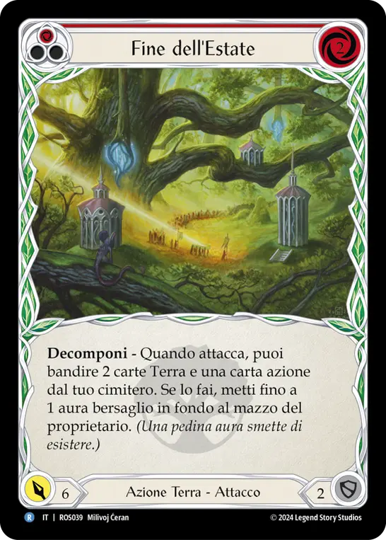 Card: Summer's Fall (red)