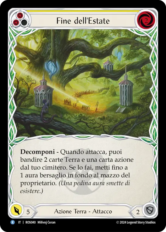 Card: Summer's Fall (yel)