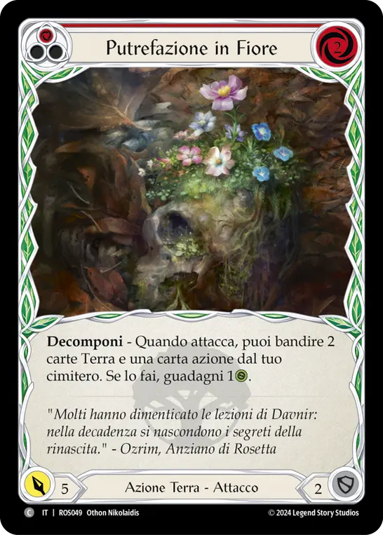 Card: Blossoming Decay (red)