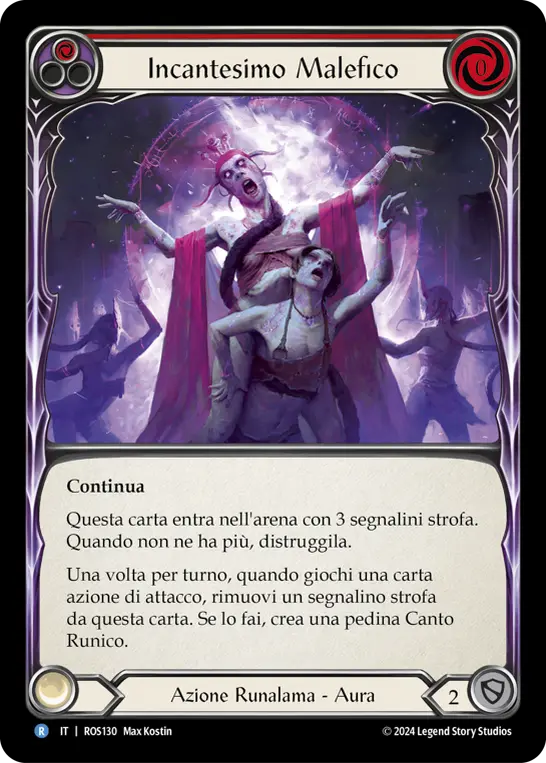 Card: Malefic Incantation (red)