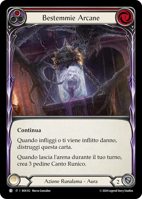 Card: Arcane Cussing (red)