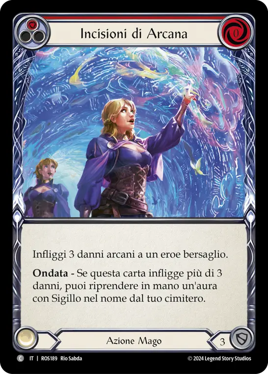 Card: Etchings of Arcana (red)