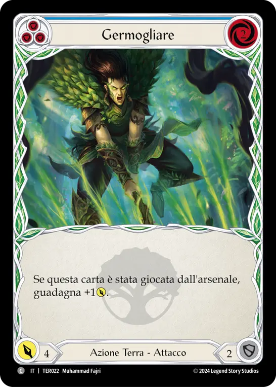 Card: Burgeoning (blu)