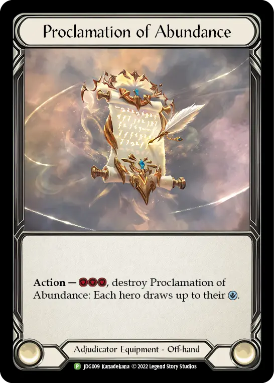 Card: Proclamation of Abundance