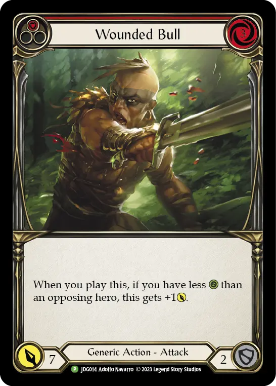 Card: Wounded Bull (red)