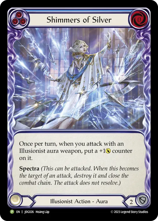 Card: Shimmers of Silver (blu)