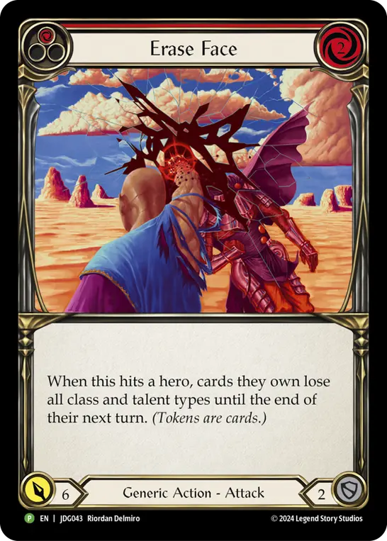 Card: Erase Face (red)