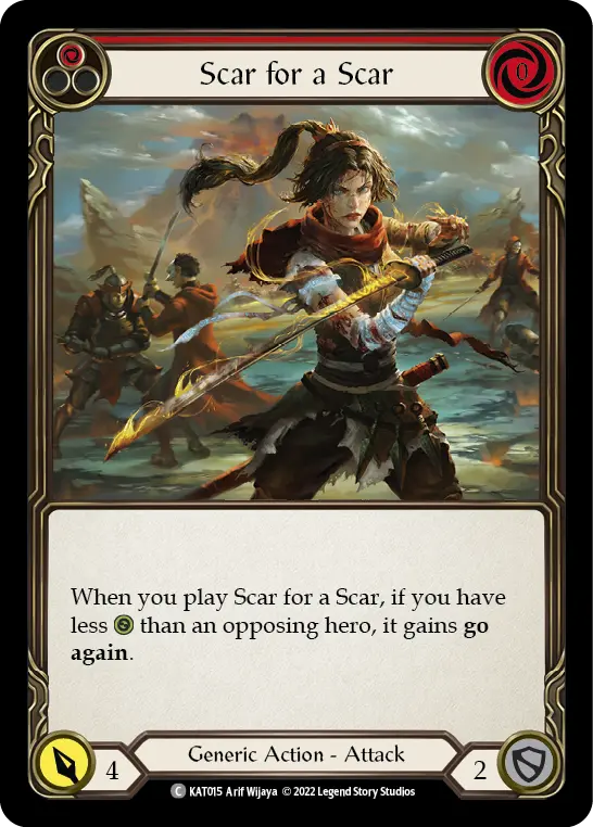 Card: Scar for a Scar (red)