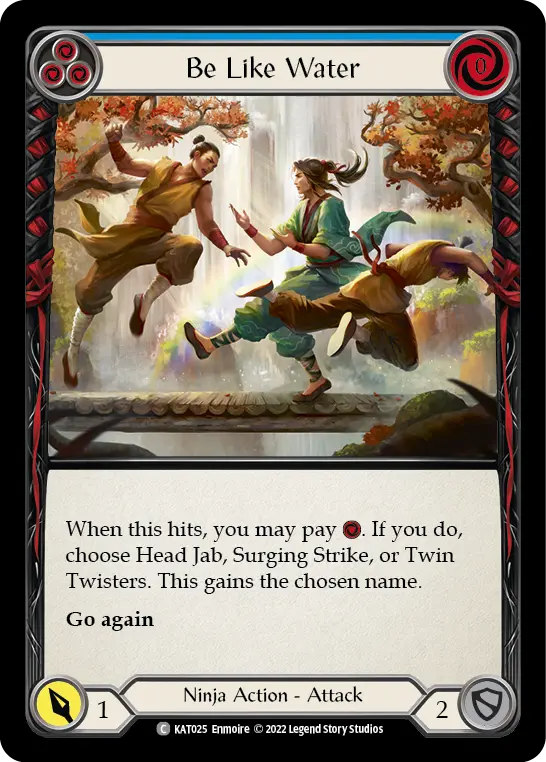 Card: Be Like Water (blu)