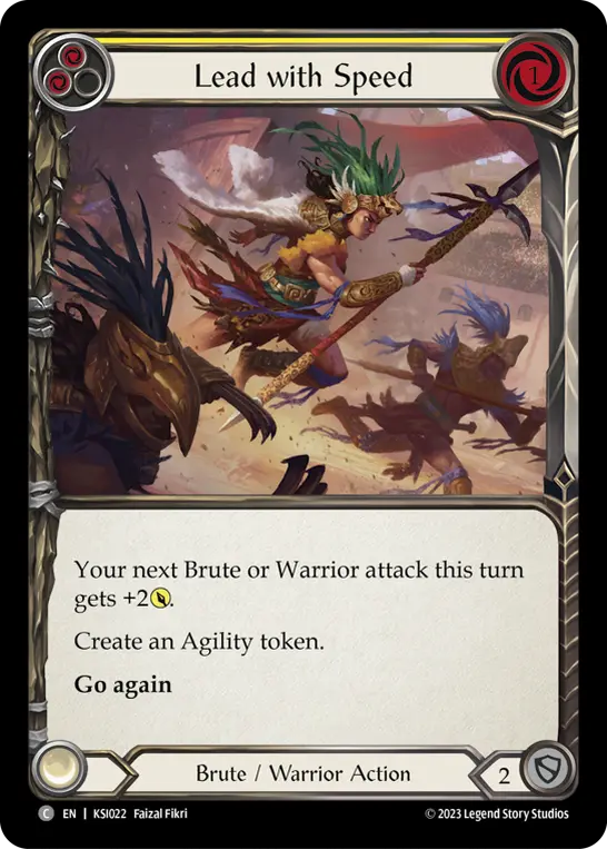 Card: Lead with Speed (yel)