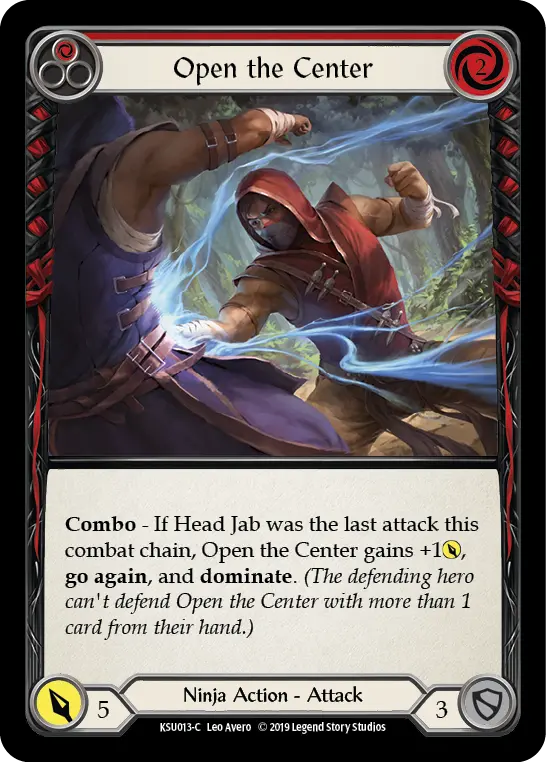 Card: Open the Center (red)